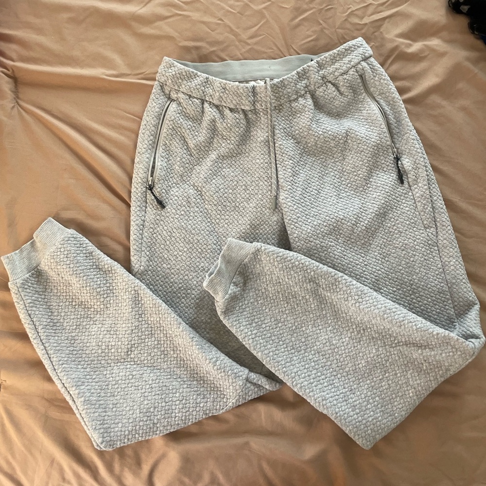 Textured Gray Jogger Pants